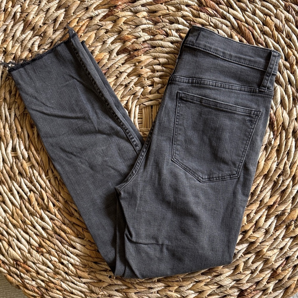 Madewell Stovepipe Faded Black Denim Jeans